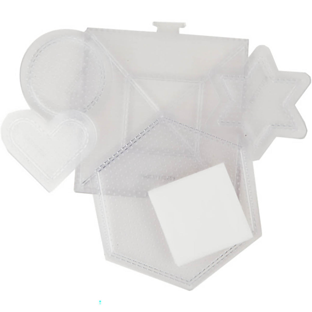 Small &amp; Large Basic Shapes Clear Pegboards - 5 Ct