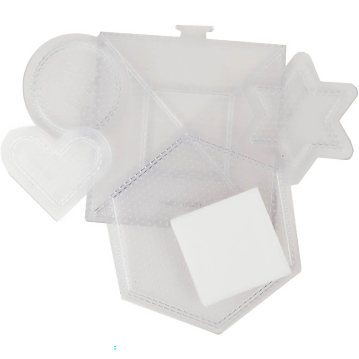 Small &amp; Large Basic Shapes Clear Pegboards - 5 Ct
