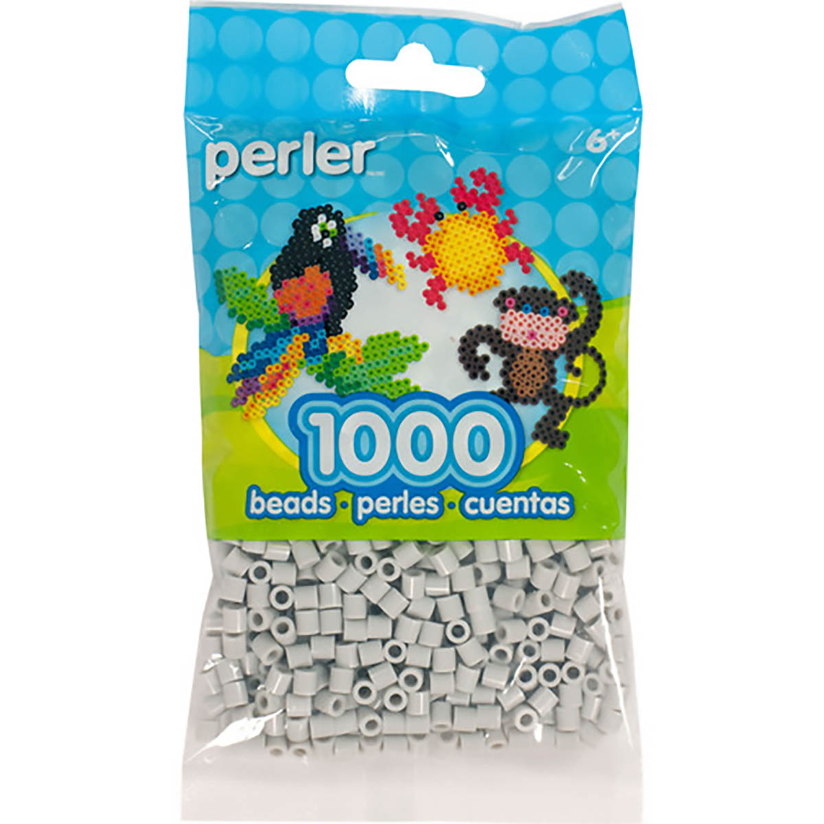 1000 Perler Beads - Light Grey