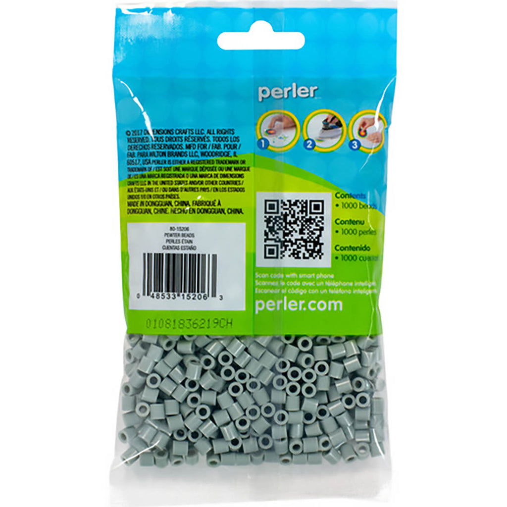 1000 Perler Beads - Pewter