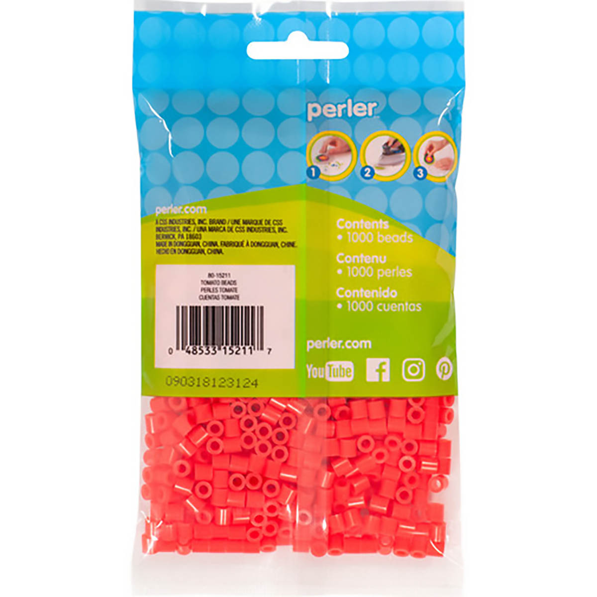 1000 Perler Beads - Tomato