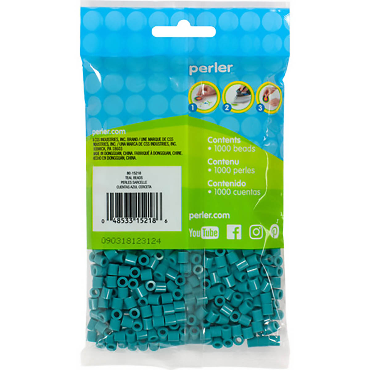 1000 Perler Beads - Teal