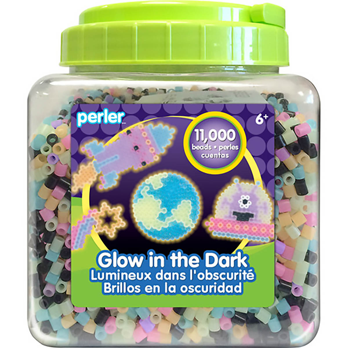 11000 Perler Beads - Glow in the Dark Mix