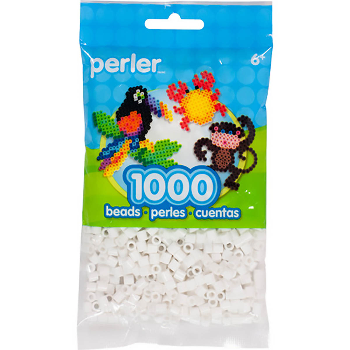 1000 Perler Beads - White