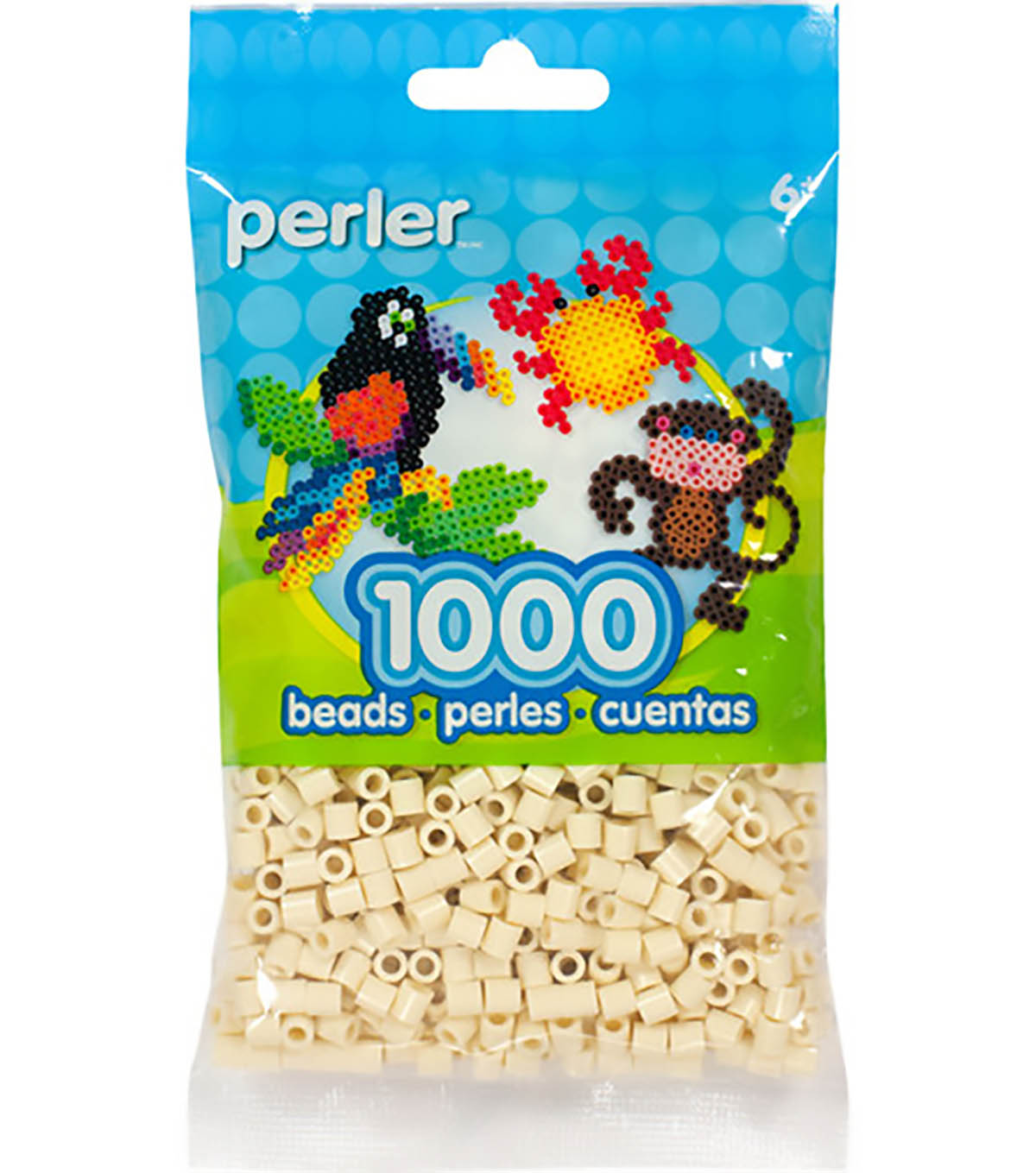 1000 Perler Beads - Creme