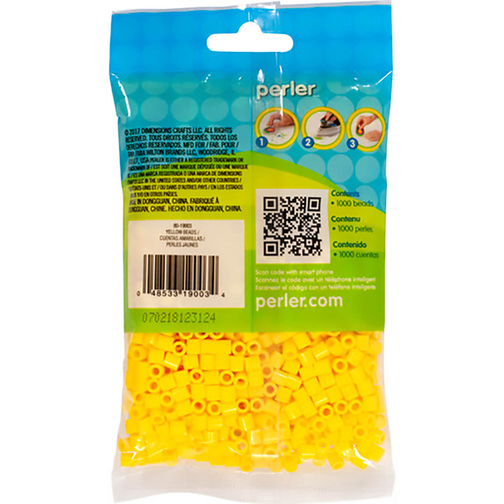1000 Perler Beads - Yellow