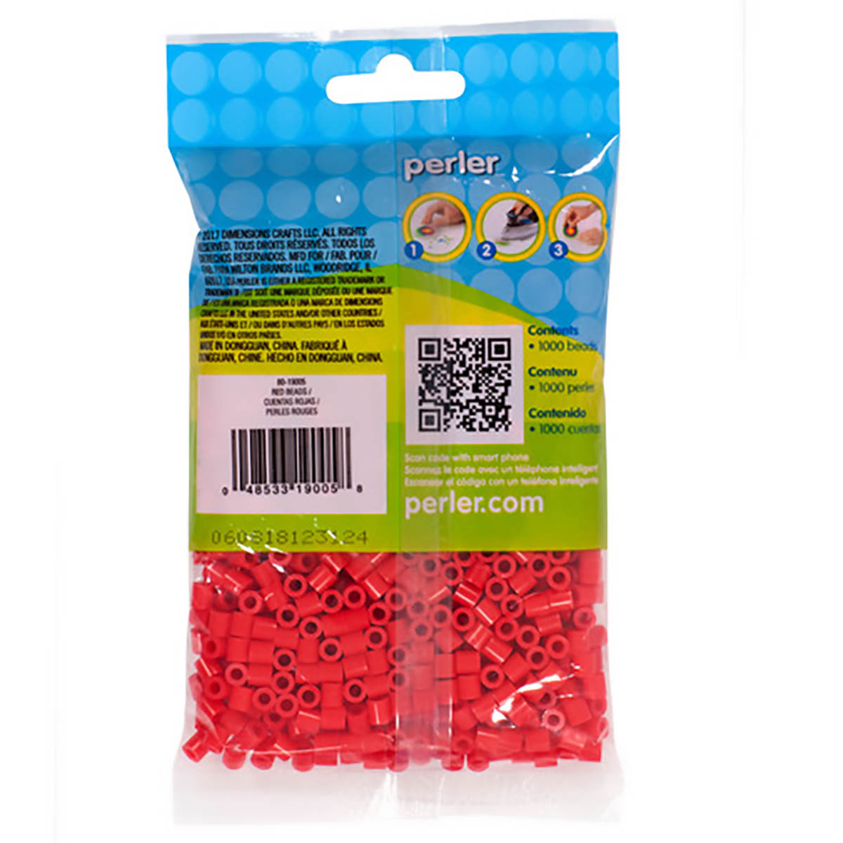1000 Perler Beads - Red