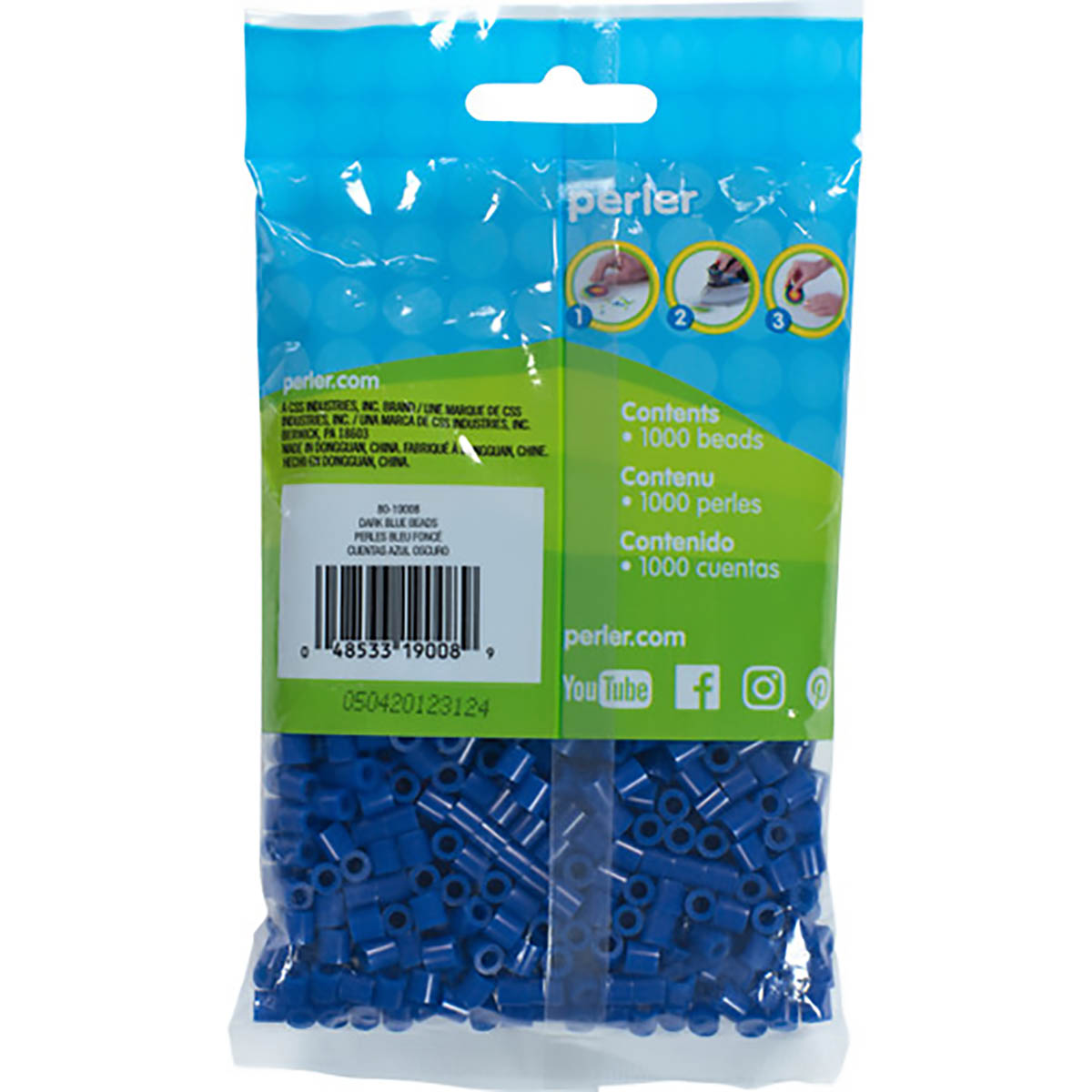 1000 Perler Beads - Dark Blue