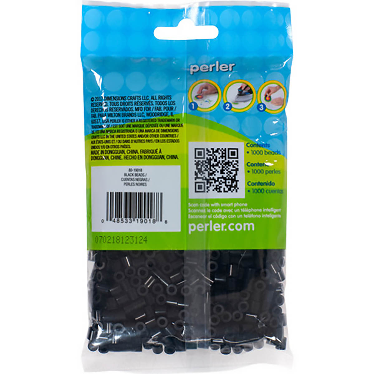 1000 Perler Beads - Black