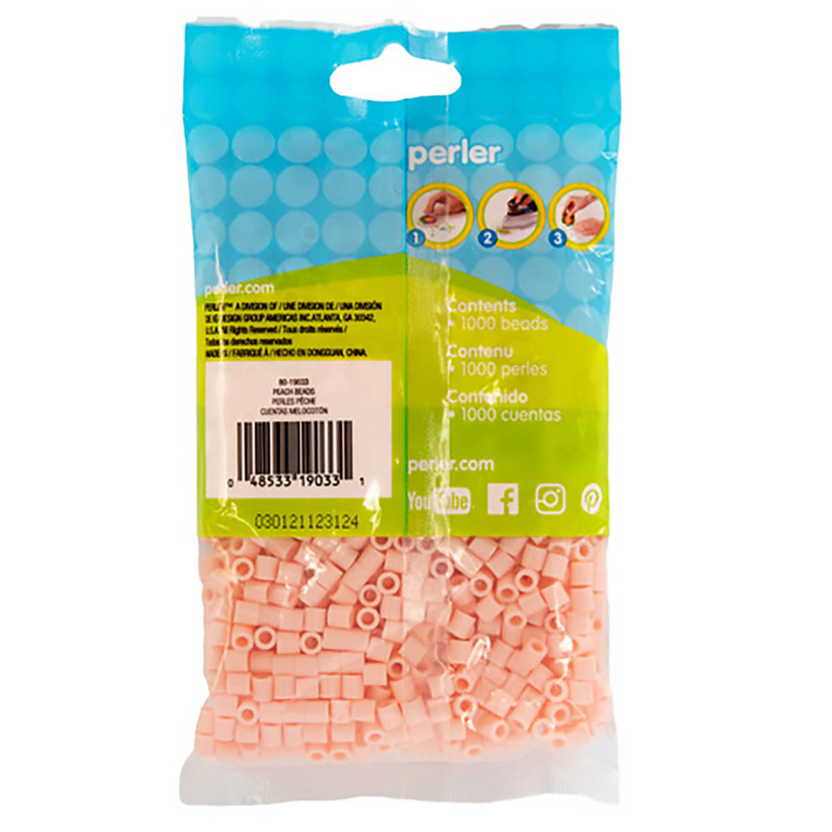 1000 Perler Beads - Peach