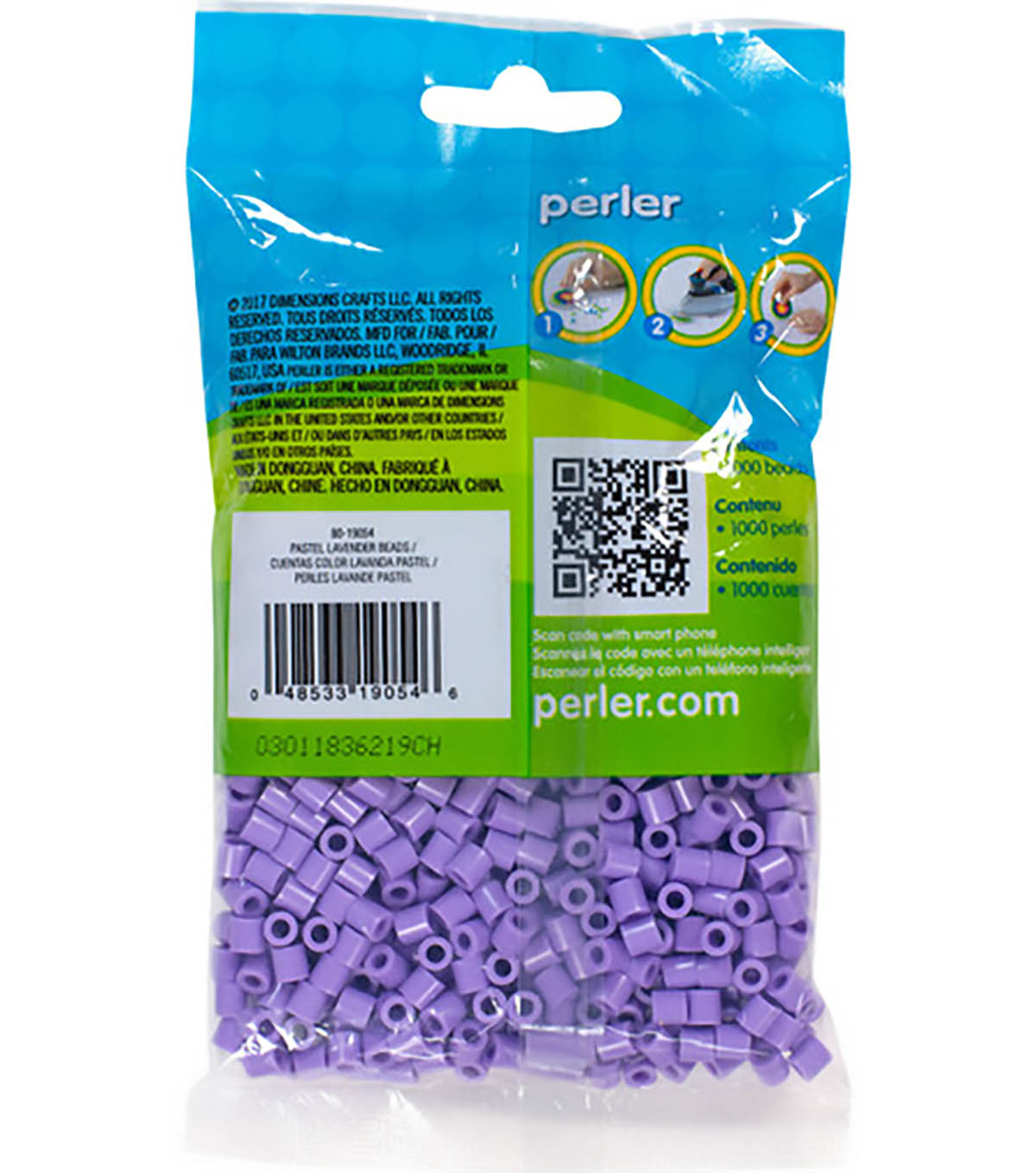 1000 Perler Beads - Pastel Lavender