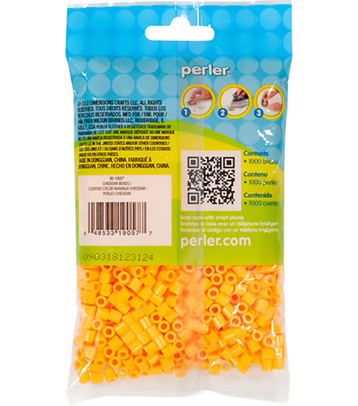 1000 Perler Beads - Cheddar