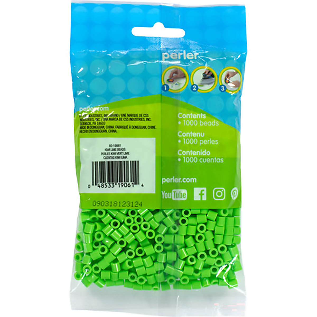 1000 Perler Beads - Kiwi Lime