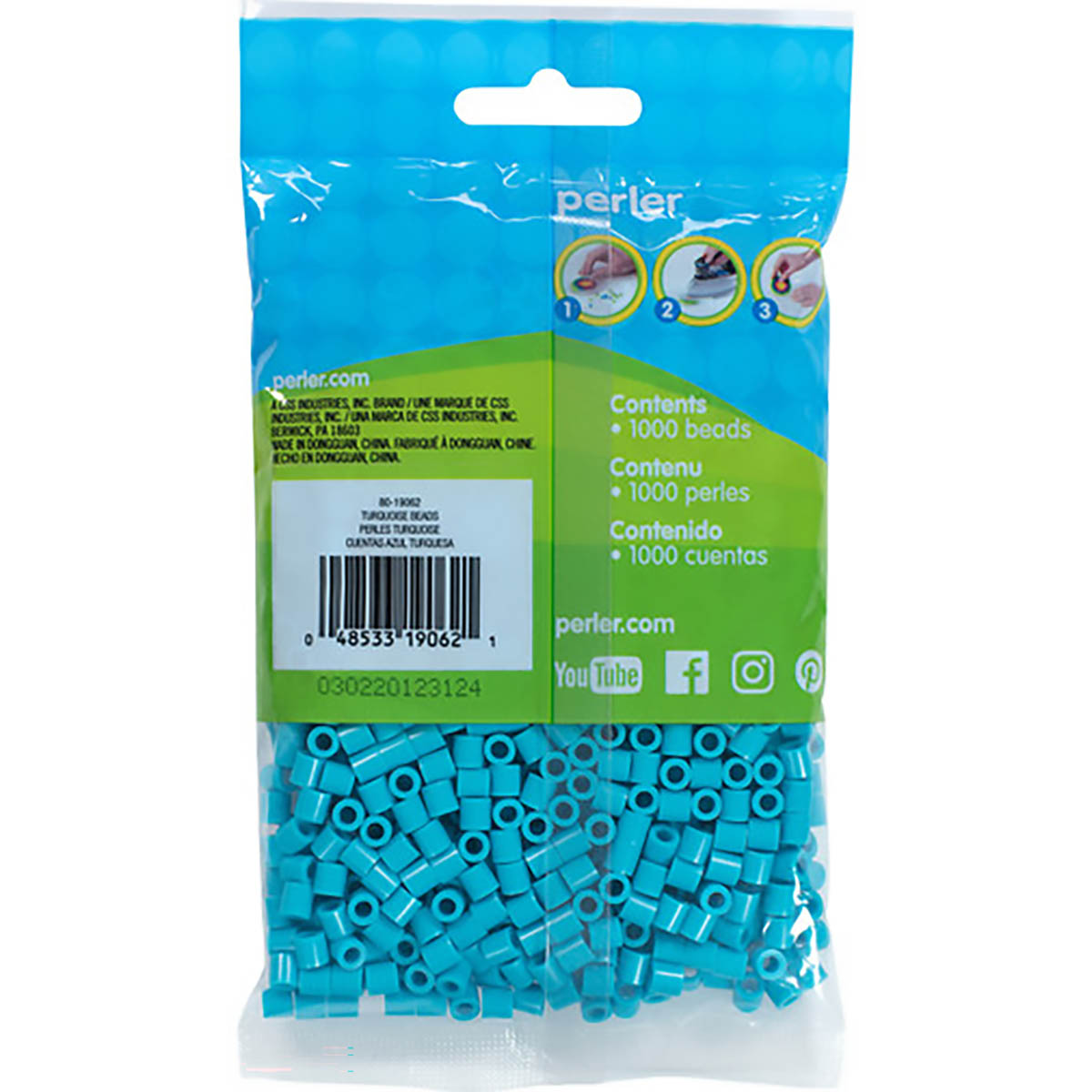 1000 Perler Beads - Turquoise
