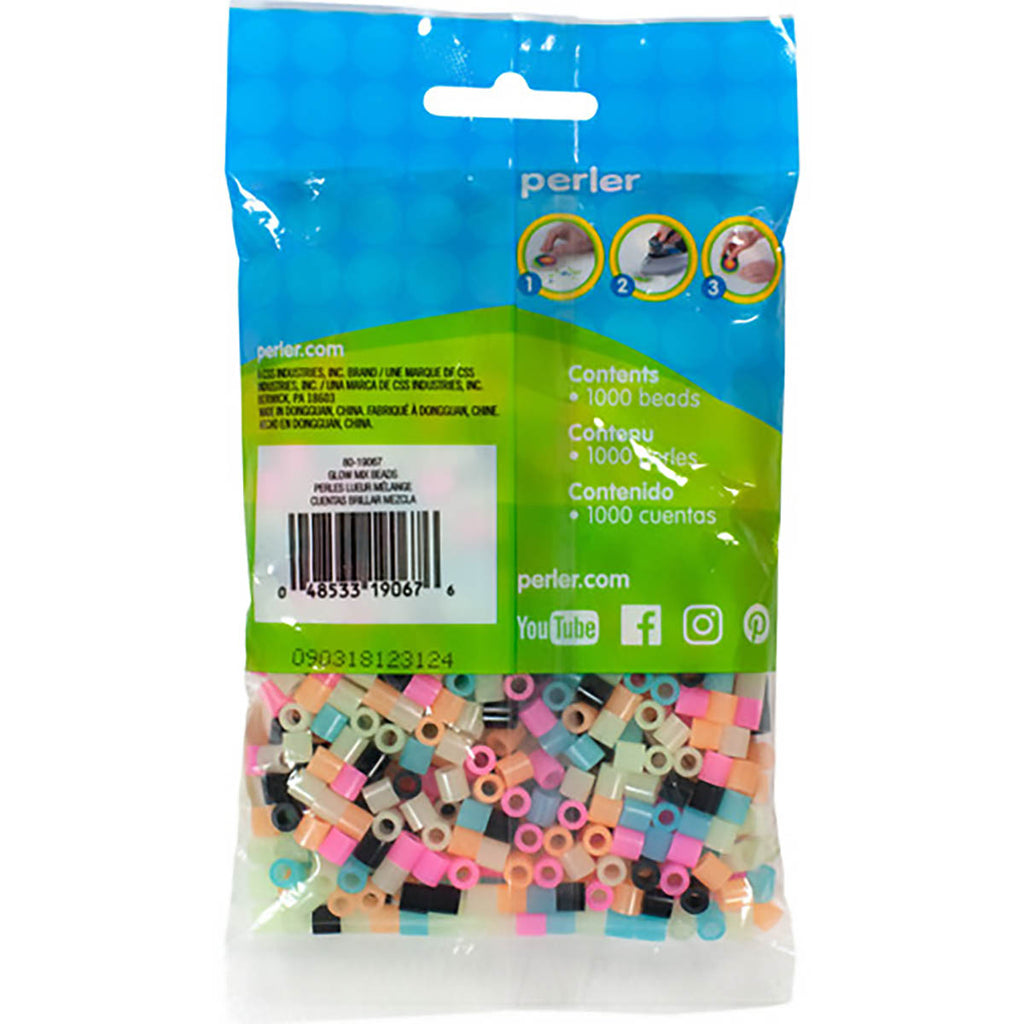 1000 Perler Beads - Glow in the Dark Mix