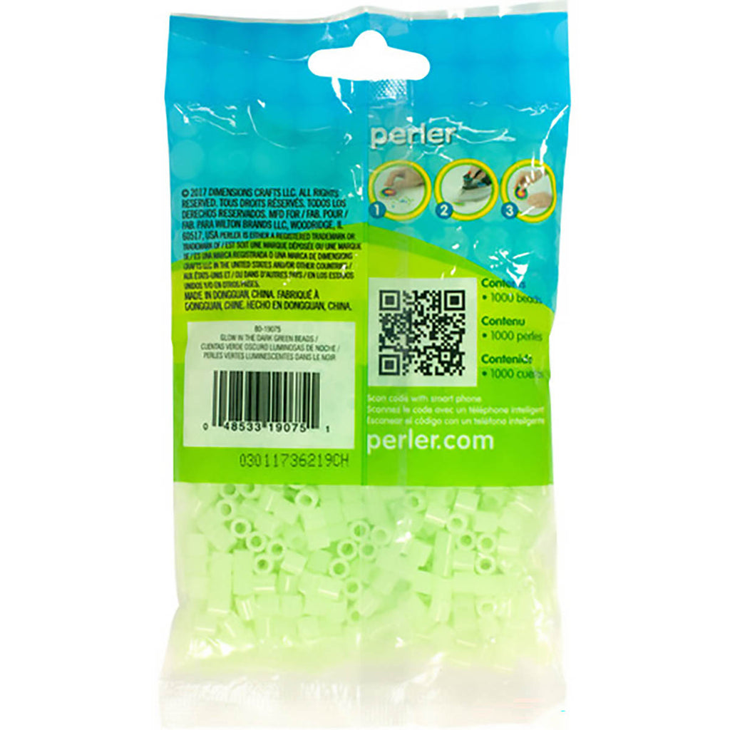 1000 Perler Beads - Glow in the Dark Green
