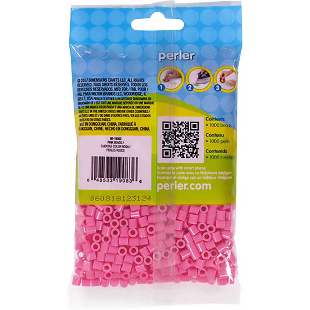 1000 Perler Beads - Pink
