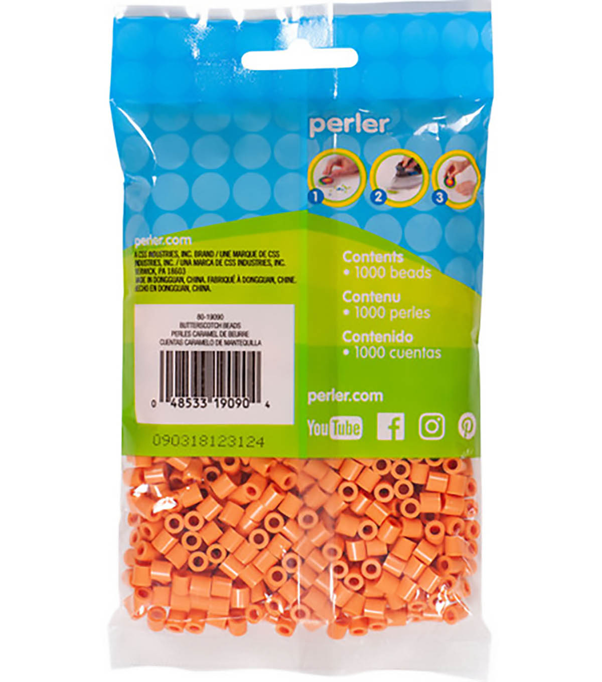 1000 Perler Beads - Butterscotch