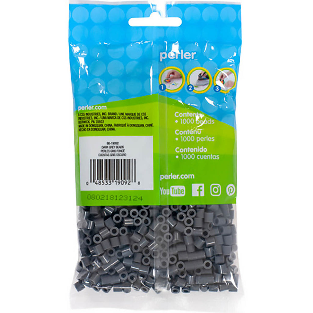 1000 Perler Beads - Dark Grey