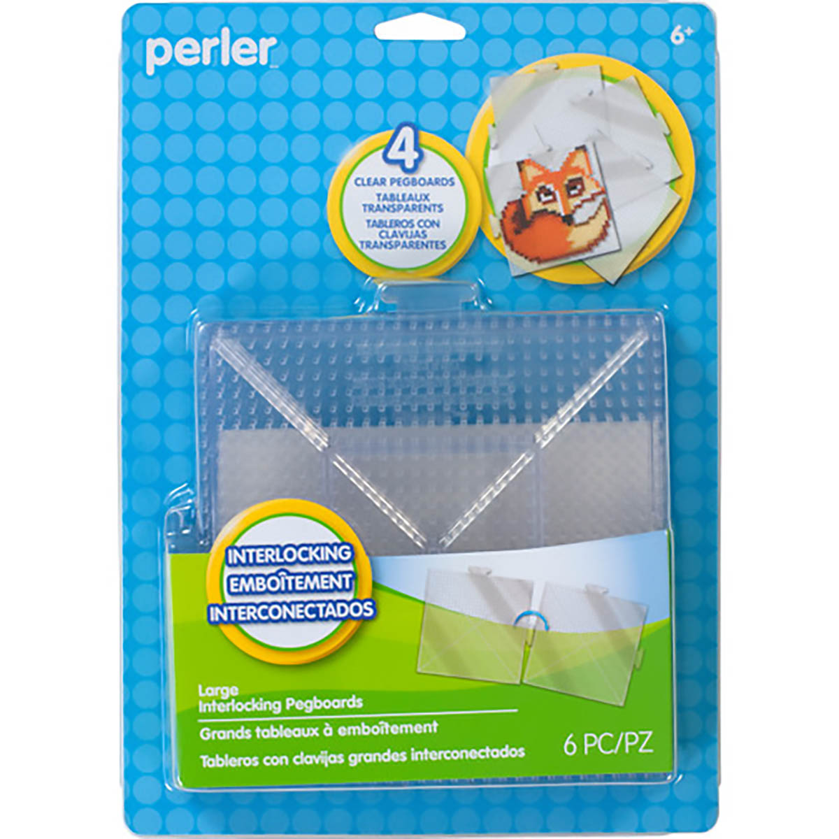 Large Clear Square Pegboards - 4 Ct