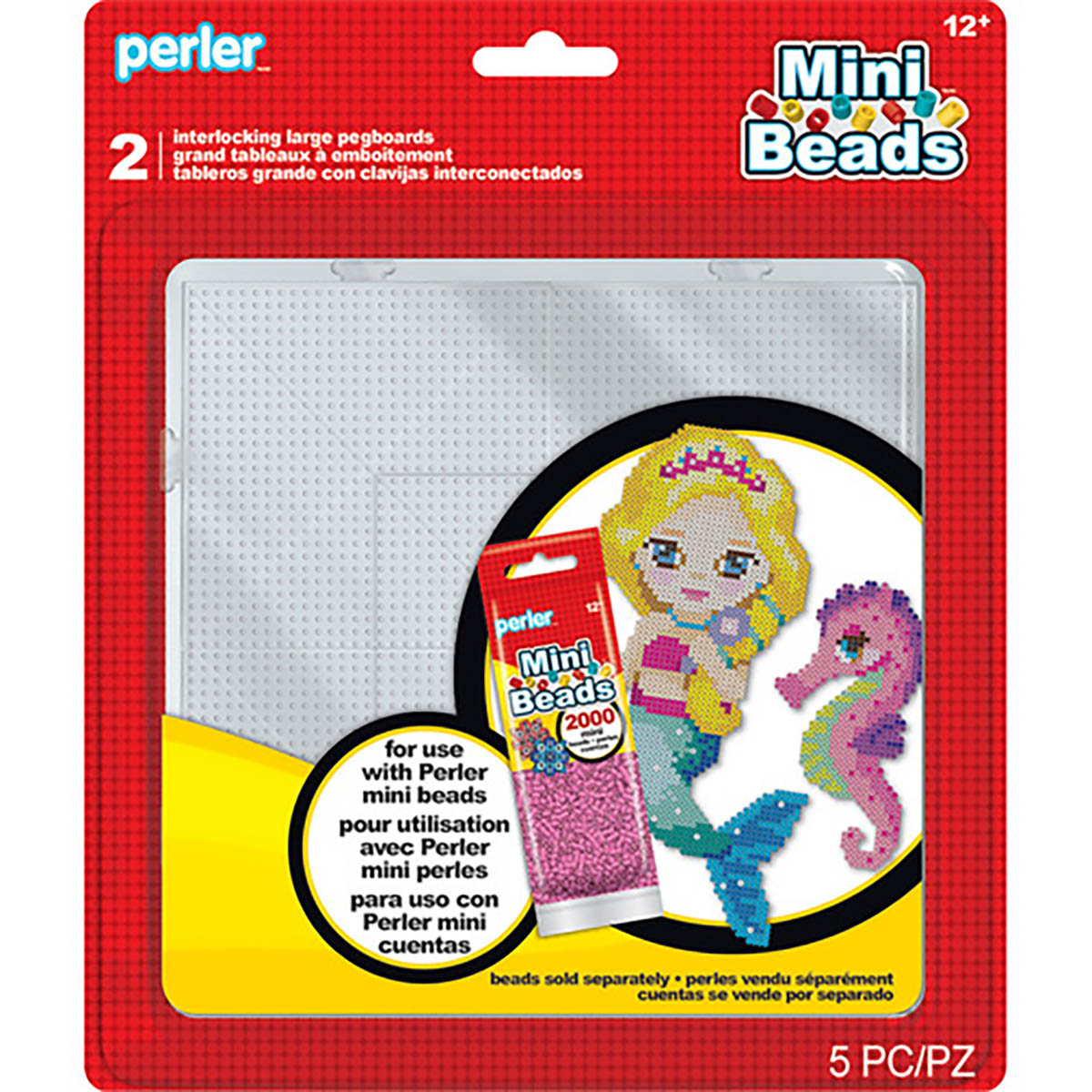 Mini Beads Large Pegboards 2 Ct