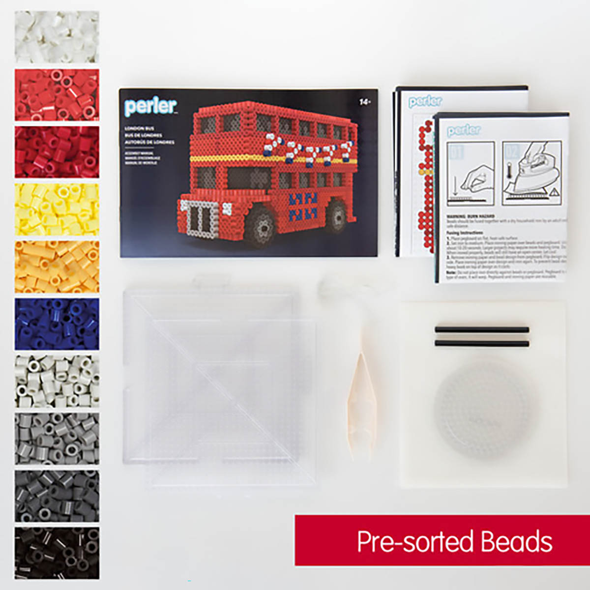 Perler 3D London Bus Fused Bead Kit